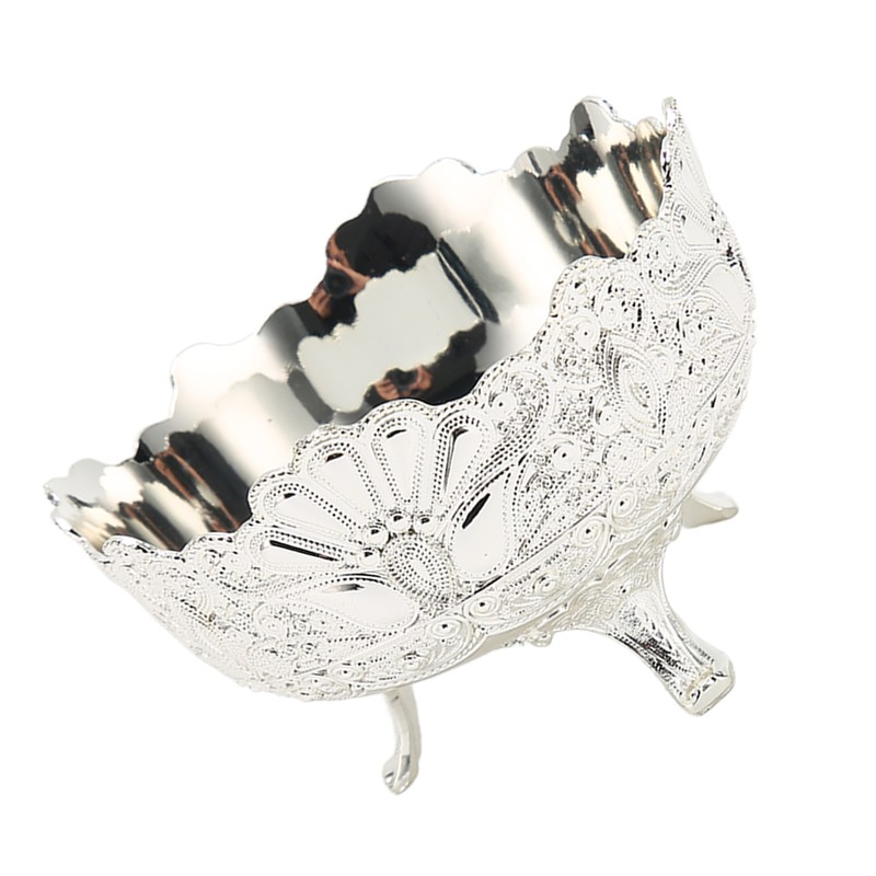 Serving Bowl European Style Retro Elegant Alloy Fruit Bowl for