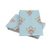 Teal Pillow Cases, 100% Cotton Floral Envelope Closure Pillow Covers,
