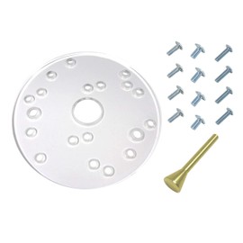 Taytools 300005 Universal Router Base Plate, 6-1/2 Inch Diameter, 5/16 Inch Thick, Fits most 1-2 HP Porter Cable, Ryobi, Bosch, Makita, Sears, Fein, Milwaukee, Freud, Hitachi, Elu and Dewalt Routers