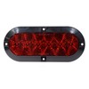 TecNiq T66-RRSP-1, 6 Inch Oval STT, Surface Mount, Red Lens,