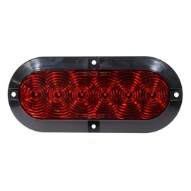 TecNiq T66-RRSP-1, 6 Inch Oval STT, Surface Mount, Red Lens, Pigtail