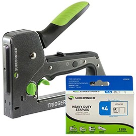 Surebonder TRIGGERFIRE Staple Gun with 1 Pack of 3/8" Staples