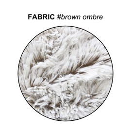 Uhomy Home Decorative Luxury Series Super Soft Style Artificial Fur Throw Pillow Case Cushion Cover for Sofa/Bed Brown Khaki Ombre 20x20 Inch 50x50 cm Set of 2