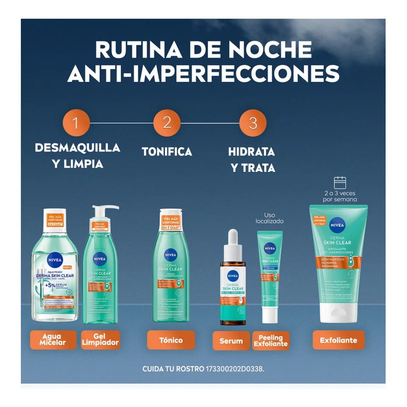 Nivea Derma Skin Clear Agua Micelar Anti-imperfeccion 400ml Acneica Día/noche