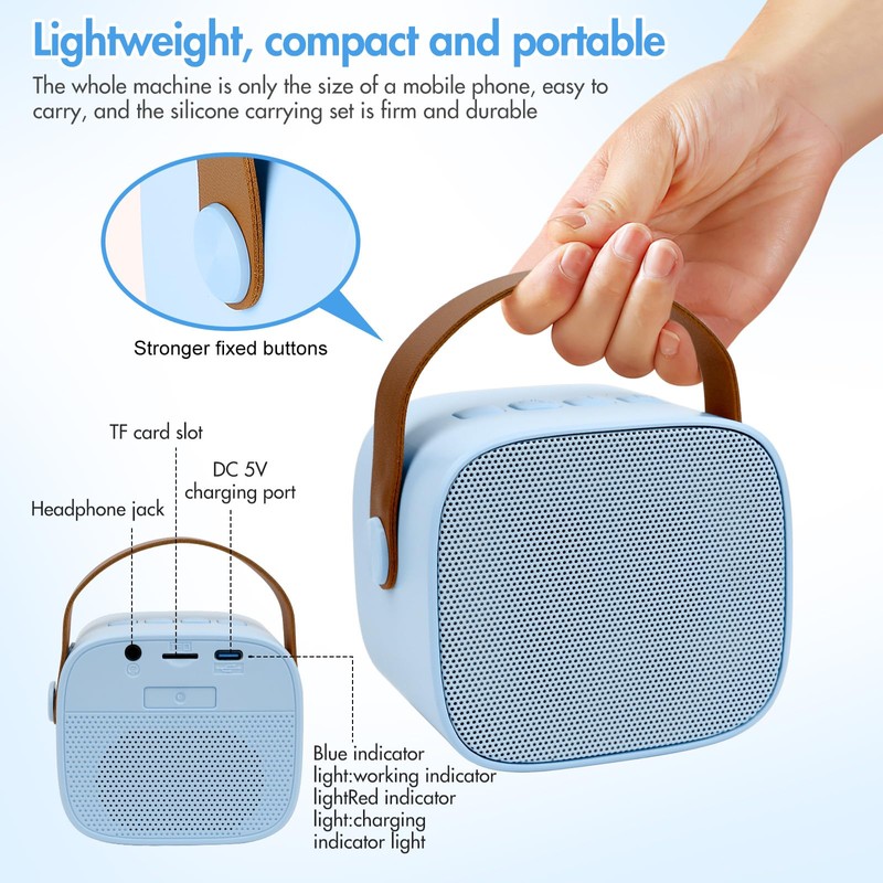 Karaoke Machine For Kids Adults, Mini Bluetooth Speaker Karaoke Machine