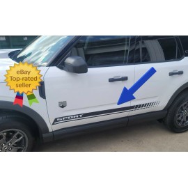 Benini Design Studio Rocker Door Graphics Side Stripes 2021 22 23 2024 Ford Bronco Sport MATTE BLACK