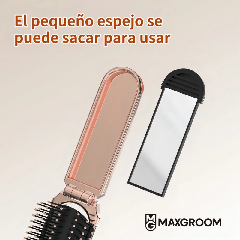 Peine Maxgroom Plegable para Cabello Rizado con Púas Extensibles y