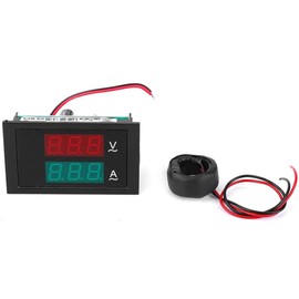 DL85-2042 Voltímetro de amperímetro, pantalla dual Voltaje de corriente digital Medidor de energía multímetro, AC 80V-300V 0-100A Amperímetro Voltaje Medidor de energía Tester