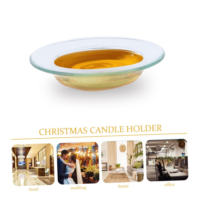 Baluue 3pcs Wax Melt Liners Heat-Resistant Glass Dishes for Essential