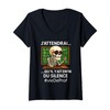 Womens Teacher Humor Skeleton Silence Playful Life V-Neck T-Shirt