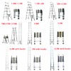 Qimu 5+6 Steps (5.6Ft + 6.6Ft) Aluminium Telescopic A-Frame Ladder