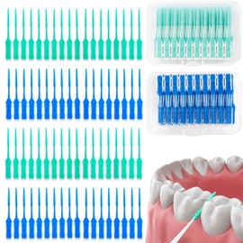 200 Cepillos Interdentales de Silicona, Palillos Dentales para Limpieza Bucal Diaria, Diseño Ergonómico Antideslizante para Higiene Dental Completa