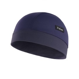 Zylioo XXL-3XL Cycling Cap for Large Heads,Summer Skull Helmet Liner, Breathable Sun Protection Under Bike Helmet Navy Blue