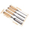 Yibuy 4Pcs x Carpenter Carving Firmer Gouge Woodworking Wood Chisel