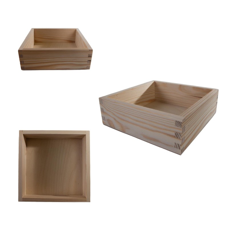 Square Wooden Open Display Presentation Box | 16 x 16