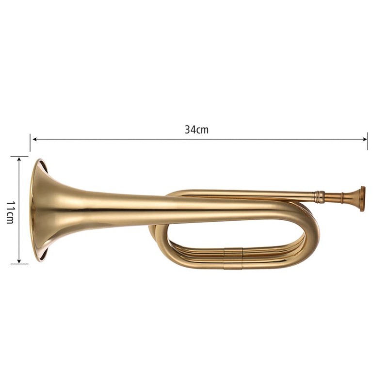 COMETX Cavalry Trumpet Signal Horn Call with Mouthpiece for School