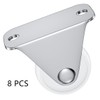 8 PCS White Casters for Furniture,30mm(1.25 inch) Small-size Castor Wheels