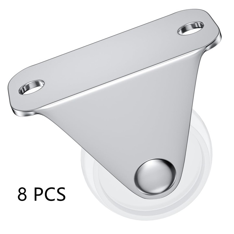 8 PCS White Casters for Furniture,30mm(1.25 inch) Small-size Castor Wheels