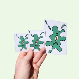 Funny Squished Plankton Meme Sticker | Vinyl Sticker For Phone Or Laptop | Waterproof Decal For Car Truck Water Bottle Tumbler - Size: Large (4.5x3.5")