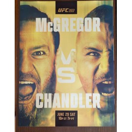 UFC 303 18x24 Promotional Poster featuring McGregor vs Chandler