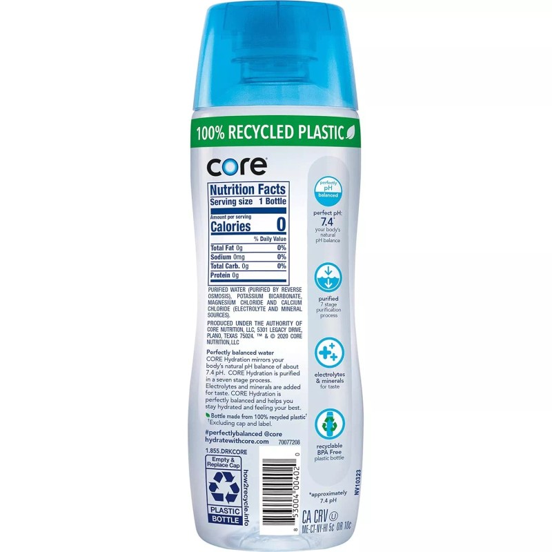Core Hydration Water 20 Fl Oz Pack Of 24 Perfect