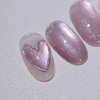 Heart Magnet Handmade Nail Tip Magnetic Nail Silver Heart Ribbon