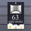 Custom Signs Solar Illuminated Modern Anthracite House Number Sign 24cm