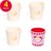 Ceramic Heart Tealight Holders for Kids to Paint & Decorate