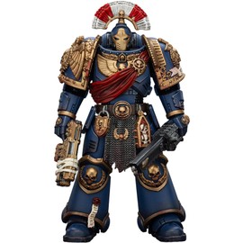 JOYTOY Warhammer 40k Space Marine 2, Ultramarines Lieutenant Titus-Collectors Edition 1/18 Action Figure, Collect and Show Model (NBde-40K-250512-1)