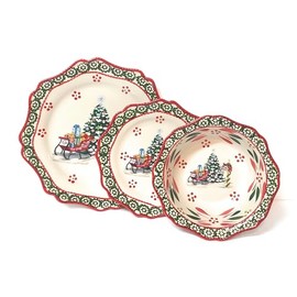 Temp-tations by Tara Temp-tations 12 pc Dinnerware Set (Octagon Old World Holiday)