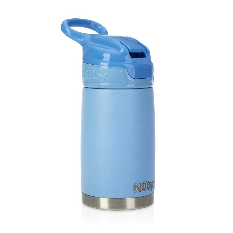 Nuby Thirsty Kids No Spill Flip-It Reflex Stainless Steel Travel