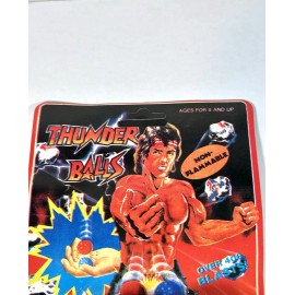 Unbranded Vintage 80's Rambo Knockoff Graphic Thunder Balls Carnival Prize Toy Rare NOS