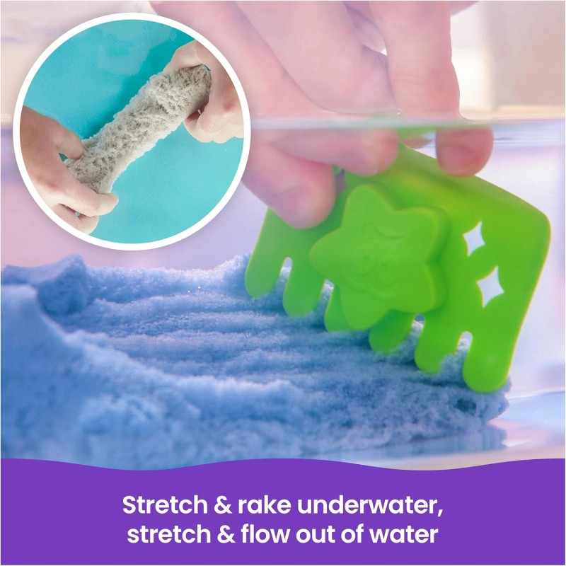 Kinetic Sand Splash Starter Playset & Case with 6oz Color-Change