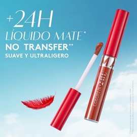 ésika Labial COLORFIX Liquid Tattoo Mate 6 ml | +24H de Duración No Transfer | Con Aceite de Argán | Labial Líquido Mate Ultraligero (Nude Canela)