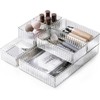 AUTUUCKEE 7pcs Clear Drawer Organizer, 4 Sizes Stackable Makeup Drawer