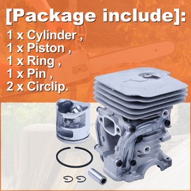 Mtanlo 41mm Cylinder Piston Fit For Husqvarna 435 440E 435E For Jonsered CS2240S 504 73 51-03, Cylinder, Piston, Ring, Pin, Circlip.