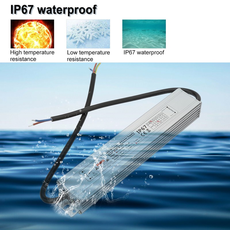IP67 Waterproof Aluminum Shell LED Power Supply Driver Transformer Output