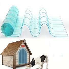 Dog Door Replacement Flaps, Safe Plastic Vinyl Strip for DIY Doghouse or Cat Door, Transparent Dog House Door Flap, Easy to Cut & Install, 7 in x 59 in