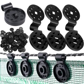 50 Plastic Clips for Sun Protection Nets Awning Clips Black Plastic Clips with Eyelet, Plastic Clip for Sunshade Nets for Connecting Ropes, Shade Nets, Rails