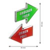 BIKE-label 900158 3D Sticker Aluminium Look Door Sign Arrows Pull