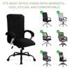 Yunlaishaocer Velvet Office Chair Cover with Armrest, Stretch Chair Covers,