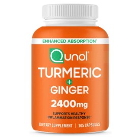 Qunol Turmeric Curcumin with Black Pepper & Ginger, Qunol 2400mg Extract...