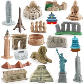 ONEST 20 Pieces Mini World Building Model Playsets Famous Architecture Figurines Toys for Boys and Girls