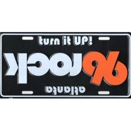Exclusive 96rock "Turn it UP!" Embossed License Plate by Willard at 96rock