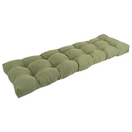 Blazing Needles Twill Tufted Bench Cushion, 55" x 19", Sage