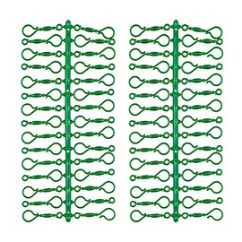 Pack of 60 Christmas Baubles Hooks Green Vintage Hanger Christmas Tree Bauble Pendant