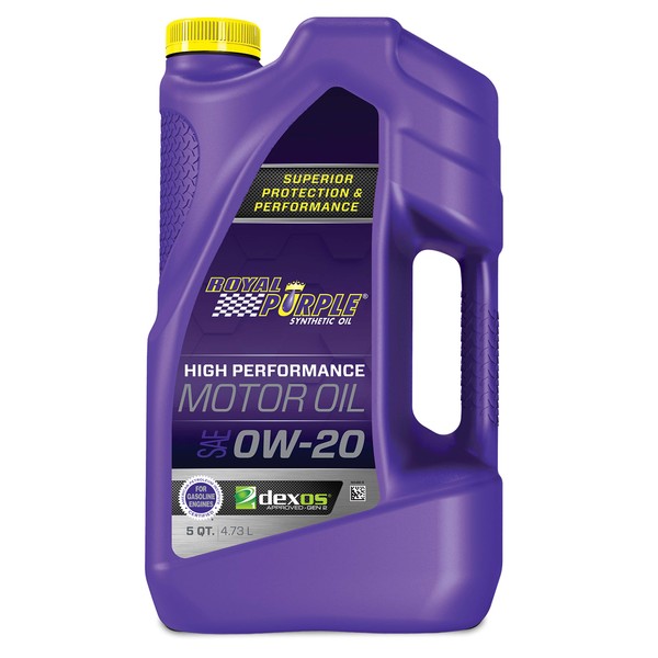 Royal Purple ROY51020 API-Licensed SAE 0W-20 High Performance Synthetic Motor Oil - 5 qt.