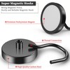 Grtard 110 LBS Black Magnetic Hooks Heavy Duty, Strong Neodymium