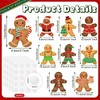 JUNEBRUSHS 57 Pcs Winter Christmas Gingerbread Cutouts, Large Paper Gingerbread