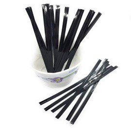 Weststone 1000pcs 3" Black Metallic Twist Ties for Pop Treat Party Favor Bags & More